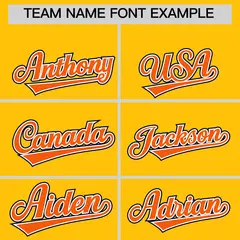 Gold Orange Navy Flag Lace Sleeve Baseball Jersey 3