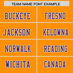 Gold Orange Purple Shoulder Cut Two-Tone Flag Football Jersey 3
