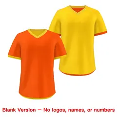 Gold Orange Reversible Pullover Baseball Jersey 9