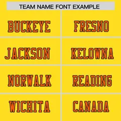 Gold Orange Shoulder Cut Two-Tone Flag Football Jersey 3