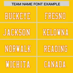Gold Orange Shoulder Star Pattern Flag Football Jersey 3