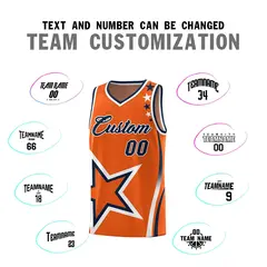 Gold Orange Shoulder Stars Graffiti Basketball Jersey 4