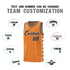 Gold Orange Side Blocks Sports Uniform Basketball Jersey 4