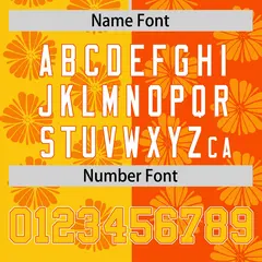 Gold Orange Split Flower Graffiti Authentic Baseball Jersey 4