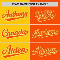 Gold Orange Striped Two Tone Authentic Baseball Jersey 3