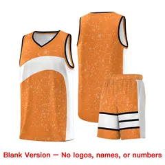 Gold Orange White Dot Graffiti Irregular Pattern Basketball Jersey 7