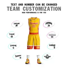 Gold Orange-White Graffiti Lightning Basketball Jersey 4