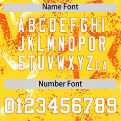 Gold Orange White Graffiti Star Ink Texture Baseball Jersey 4