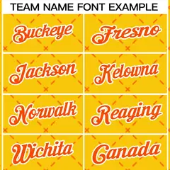 Gold Orange-White Rhombus Authentic Baseball Jersey 3