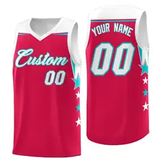 Gold Orange White Star Color Block Two Tone Side Basketball Jersey 1