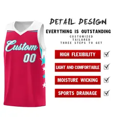 Gold Orange White Star Color Block Two Tone Side Basketball Jersey 2