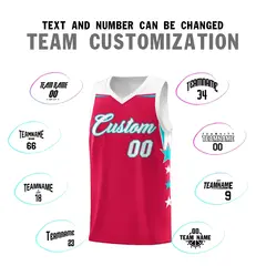 Gold Orange White Star Color Block Two Tone Side Basketball Jersey 4