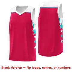 Gold Orange White Star Color Block Two Tone Side Basketball Jersey 6