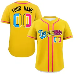 Gold Pansexuality Pride Month Authentic Baseball Jersey