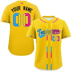 Gold Pansexuality Pride Month Authentic Baseball Jersey 1
