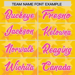 Gold Pink All Star Graffiti Pattern Football Jersey 3