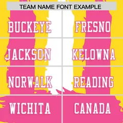 Gold Pink and White Graffiti Flag Football Jersey 3