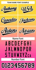 Gold Pink Black-White Gradient Two-Button Softball Jersey 3