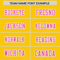 Gold Pink Gradient Side Pattern Authentic Football Jersey 3