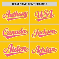 Gold Pink Half Stripe Authentic Baseball Jersey 3