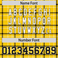 Gold Plaid Pattern Authentic Football Jersey 4