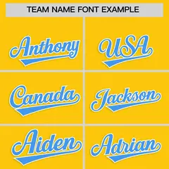 Gold Powder Blue Classic Authentic Baseball Jersey 3