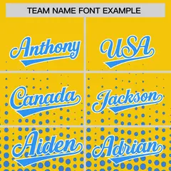 Gold Powder Blue Gradient Polka Dot Full-Snap Letterman Jacket 3
