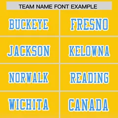 Gold Powder Blue Gradient Side Pattern Football Jersey 3