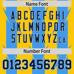 Gold Powder Blue Razr Stripe Graffiti Flag Football Jersey 4