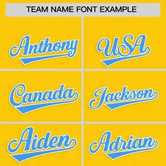 Gold Powder Blue Star Ribbing Authentic Baseball Jersey 3