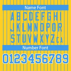 Gold Powder Blue Stripe Full Button Baseball Jersey 4