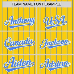 Gold Powder Blue Stripe Raglan Baseball Jersey 3