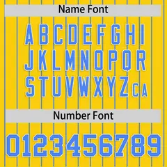 Gold Powder Blue Stripe Raglan Baseball Jersey 4