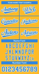 Gold Powder Blue-White Classic Hockey Jersey 3