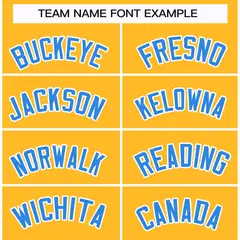 Gold Powder Blue-White Classic Hockey Jersey 3