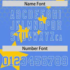 Gold Powder Blue White Rising Stars Gradient Baseball Jersey 4