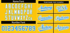 Gold Powder Blue-White Stripe Raglan Sleeves Baseball Jersey 3