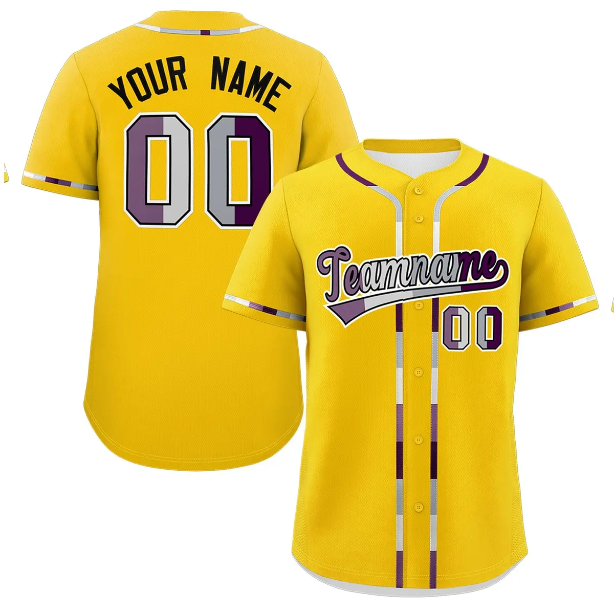 Gold Pride Month Classic Style Genderless Baseball Jersey