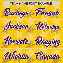 Gold Purple All Star Graffiti Pattern Football Jersey 3