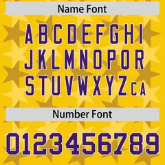 Gold Purple All Star Graffiti Pattern Football Jersey 4