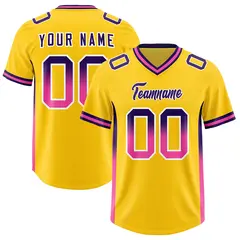 Gold Purple and Pink Sides Gradient Fashion Football Jersey 1