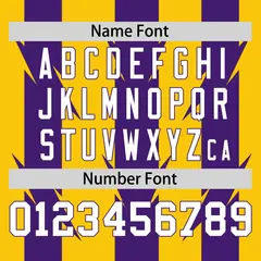 Gold Purple Blade Pattern Raglan Baseball Jersey 4