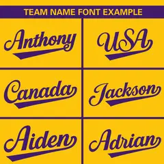 Gold Purple Color Block Raglan Sleeves Baseball Jersey 3
