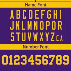 Gold Purple Color Block Raglan Sleeves Baseball Jersey 4