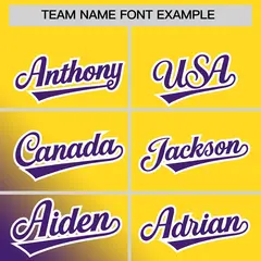 Gold Purple Diagonal Stripe Gradient Fashion Baseball Jersey 3