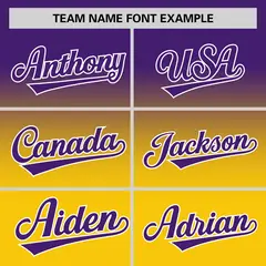 Gold Purple Gradient Authentic Baseball Jersey 3