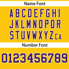 Gold Purple Gradient Ribbed Authentic Baseball Jersey 4