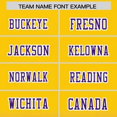 Gold Purple Gradient Side Pattern Authentic Football Jersey 3