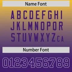 Gold Purple Gradient Side Pattern Authentic Football Jersey 4
