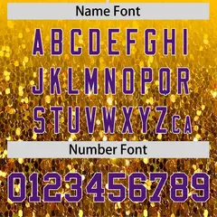 Gold Purple Gradient Sparkle-Effect Baseball Jersey 4